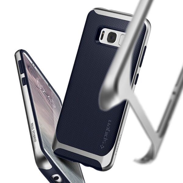 Spigen Galaxy S8 Plus ile Uyumlu Kılıf Neo Hybrid Silver Arctic