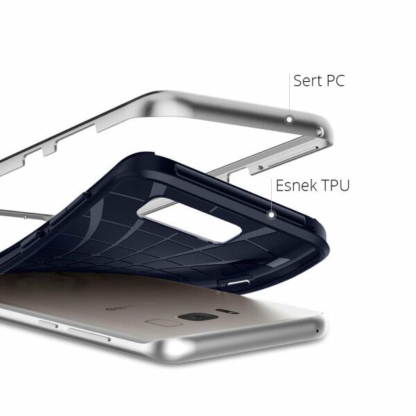 Spigen Galaxy S8 Plus ile Uyumlu Kılıf Neo Hybrid Silver Arctic