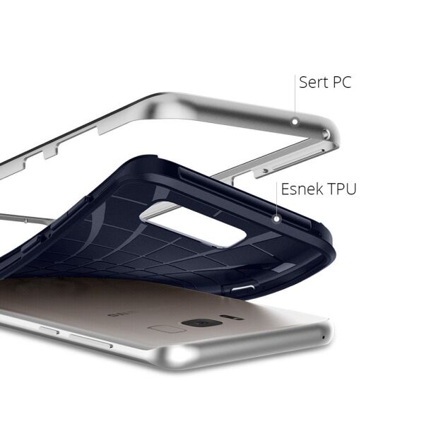 Spigen Galaxy S8 Plus ile Uyumlu Kılıf Neo Hybrid Silver Arctic
