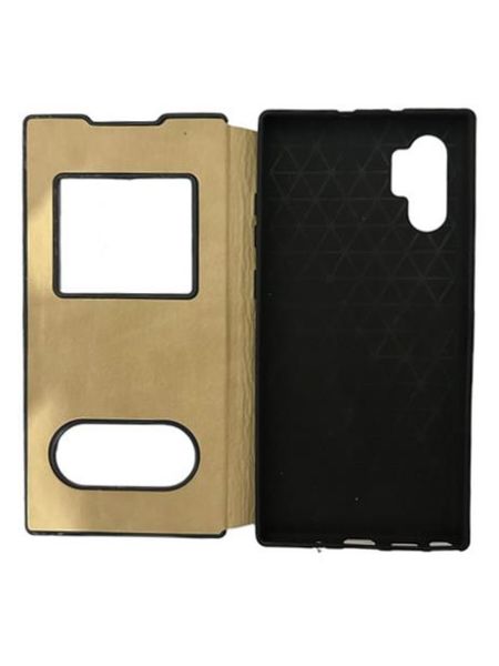 Galaxy Note 10 Plus ile Uyumlu Premium Kapaklı Kılıf Gold