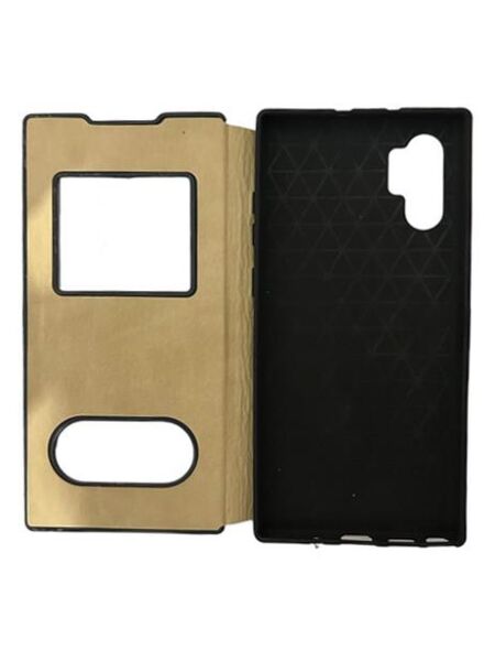 Galaxy Note 10 Plus ile Uyumlu Premium Kapaklı Kılıf Gold