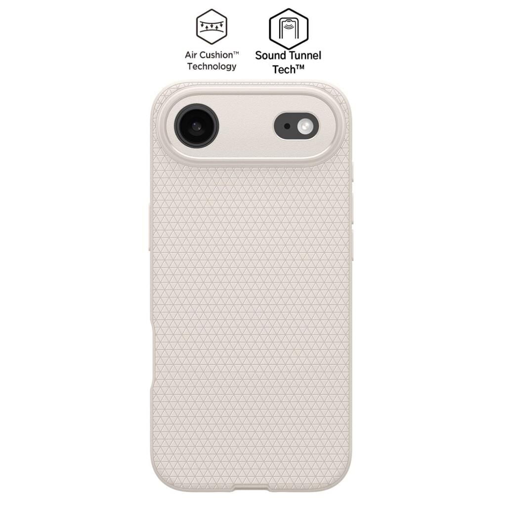 Spigen iPhone Air ile Uyumlu Kılıf Liquid Air Hava Kanalı Teknolojisi Askeri Sınıf Koruma Dokulu Yüzey Kapak Natural Titanium