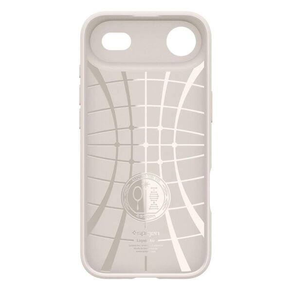 Spigen iPhone Air ile Uyumlu Kılıf Liquid Air Hava Kanalı Teknolojisi Askeri Sınıf Koruma Dokulu Yüzey Kapak Natural Titanium