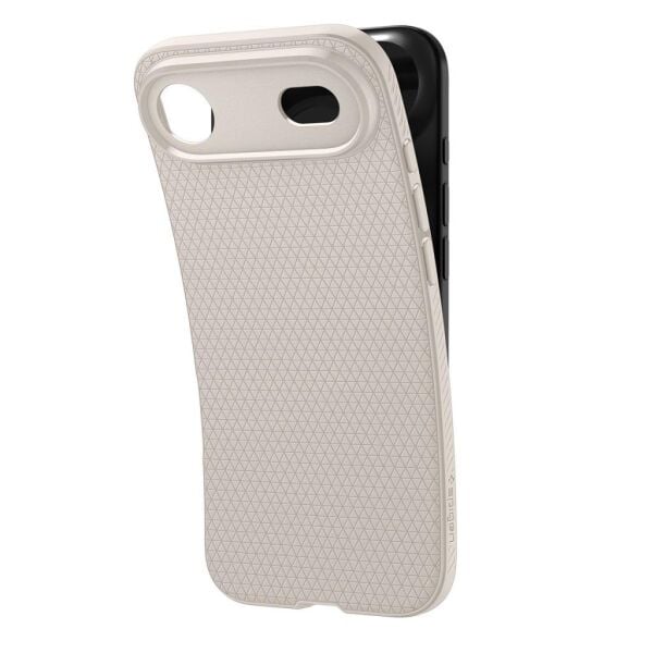 Spigen iPhone Air ile Uyumlu Kılıf Liquid Air Hava Kanalı Teknolojisi Askeri Sınıf Koruma Dokulu Yüzey Kapak Natural Titanium
