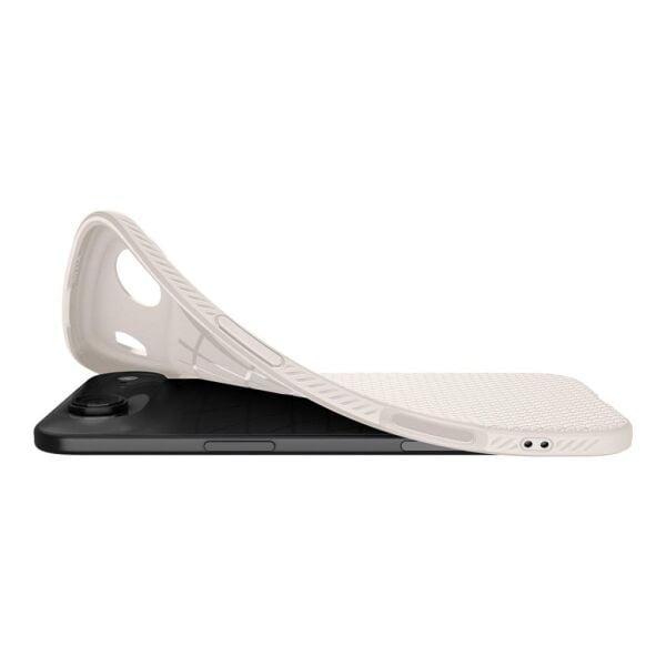 Spigen iPhone Air ile Uyumlu Kılıf Liquid Air Hava Kanalı Teknolojisi Askeri Sınıf Koruma Dokulu Yüzey Kapak Natural Titanium
