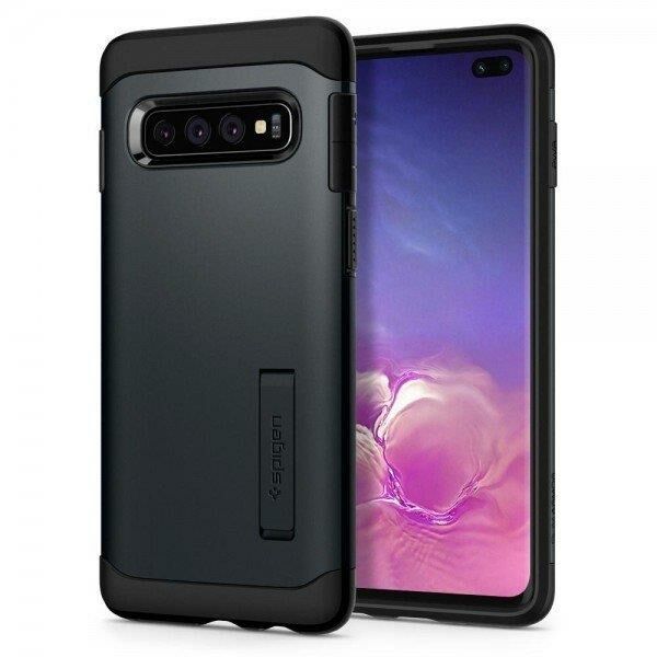 Spigen Galaxy S10 Plus ile Uyumlu Kılıf Slim Armor Metal Slate