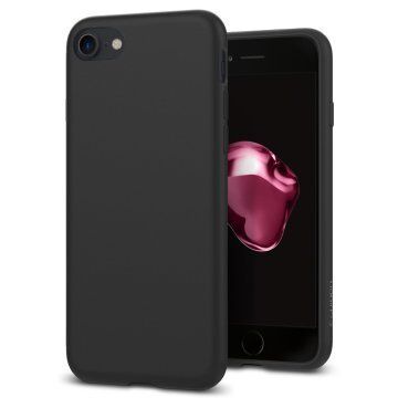 Spigen iPhone 7/8 ile Uyumlu Kılıf Liquid Crystal 4 Tarafı Kapalı Black