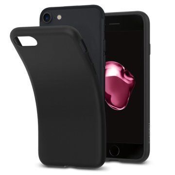 Spigen iPhone 7/8 ile Uyumlu Kılıf Liquid Crystal 4 Tarafı Kapalı Black