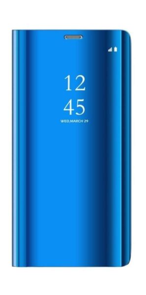 Galaxy Note 9 ile Uyumlu Aynalı Kapaklı Clear View Kılıf Mavi