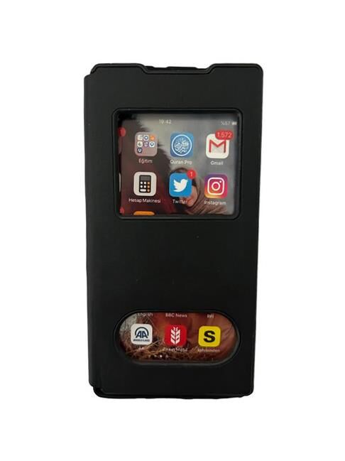 Galaxy Note 10 ile Uyumlu Premium Kapaklı Kılıf Siyah