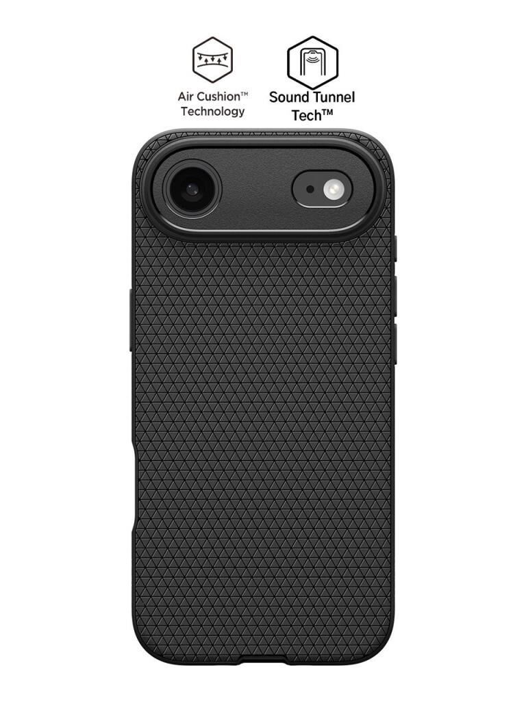 Spigen iPhone Air ile Uyumlu Kılıf Liquid Air Hava Kanalı Teknolojisi Askeri Sınıf Koruma Dokulu Yüzey Kapak Matte Black