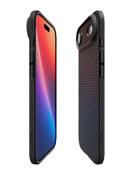 Spigen iPhone Air ile Uyumlu Kılıf Liquid Air Hava Kanalı Teknolojisi Askeri Sınıf Koruma Dokulu Yüzey Kapak Matte Black