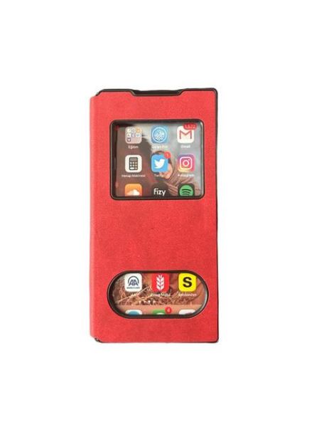 Galaxy Note 10 ile Uyumlu Premium Kapaklı Kılıf Kırmızı