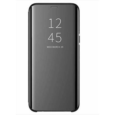 Galaxy Note 9 ile Uyumlu Aynalı Kapaklı Clear View Kılıf Siyah