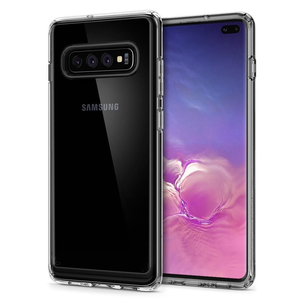 Spigen Galaxy S10 Plus ile Uyumlu Kılıf Crystal Hybrid Crystal Clear