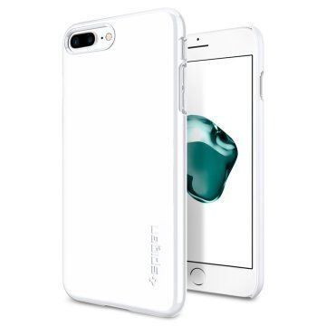 Spigen iPhone 7 Plus ile Uyumlu Kılıf Thin Fit Ultra İnce White