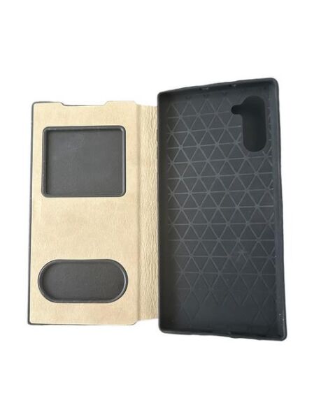 Galaxy Note 10 ile Uyumlu Premium Kapaklı Kılıf Mor