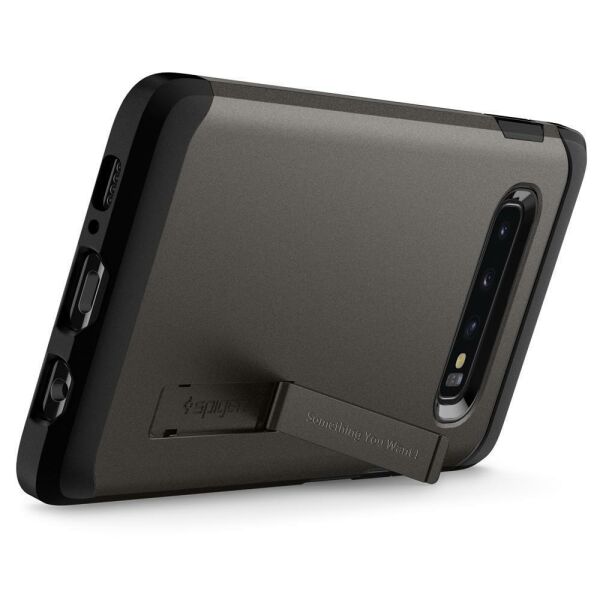 Spigen Galaxy S10 Plus ile Uyumlu Kılıf Tough Armor Gunmetal