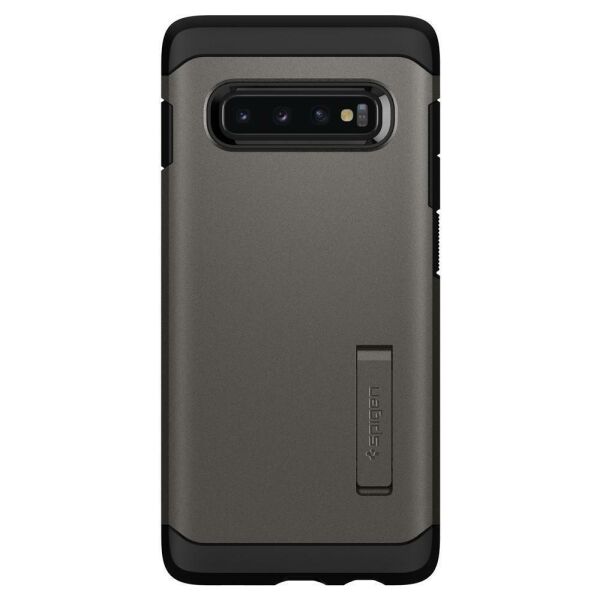 Spigen Galaxy S10 Plus ile Uyumlu Kılıf Tough Armor Gunmetal