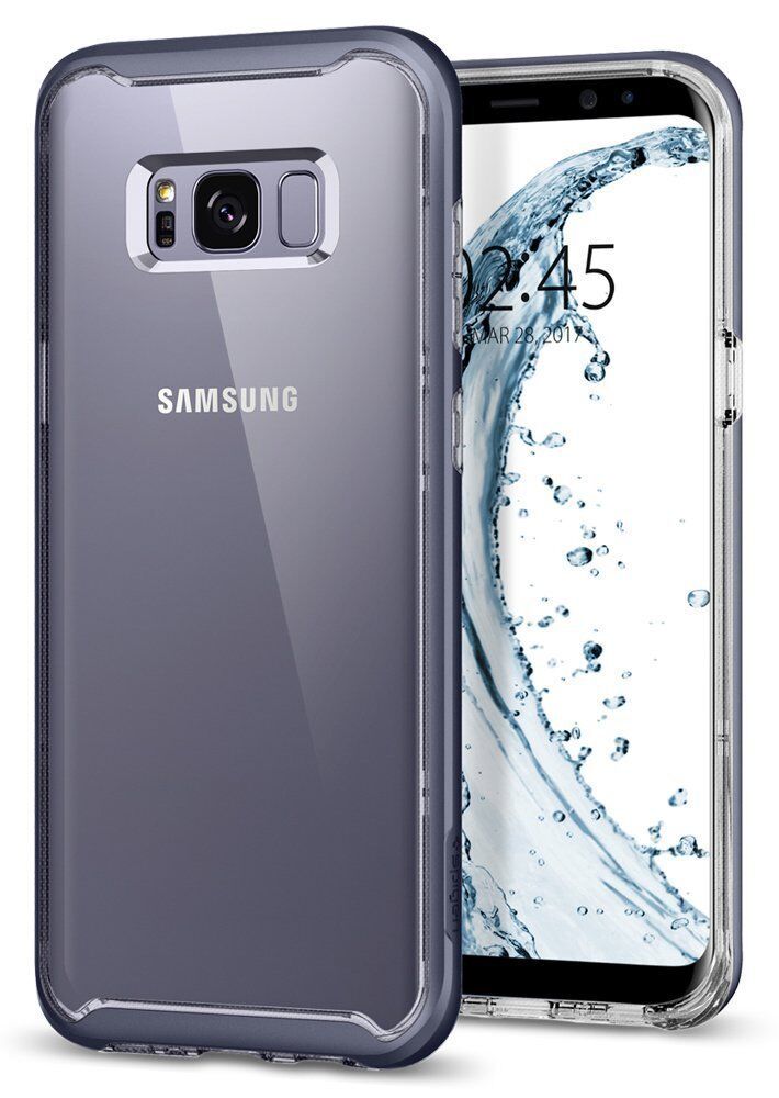 Spigen Galaxy S8 Plus ile Uyumlu Kılıf Neo Hybrid Crystal Orchid Gray