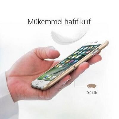 Spigen iPhone 7 Plus ile Uyumlu Kılıf Thin Fit Ultra İnce Champagne Gold