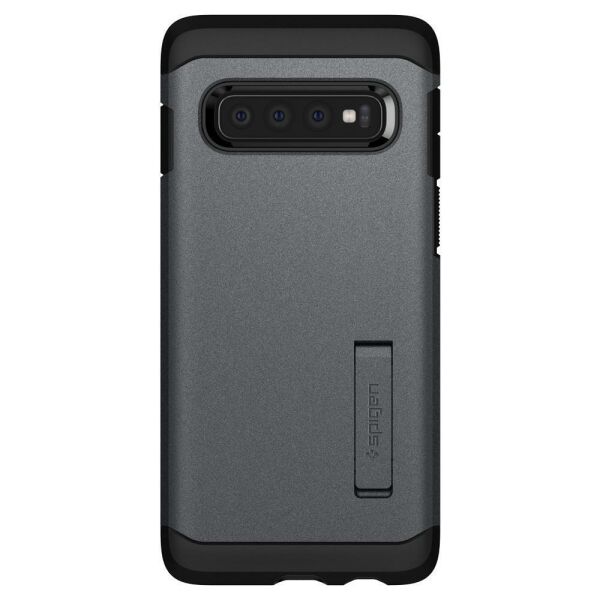 Spigen Galaxy S10 Plus ile Uyumlu Kılıf Tough Armor Graphite Gray