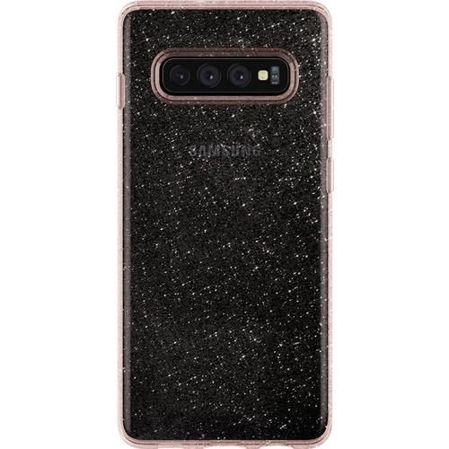 Spigen Galaxy S10e ile Uyumlu Kılıf Liquid Crystal Glitter Rose Quartz