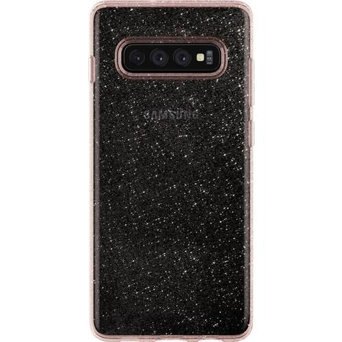 Spigen Galaxy S10e ile Uyumlu Kılıf Liquid Crystal Glitter Rose Quartz