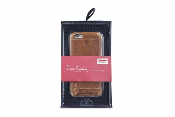 Pierre Cardin iPhone 6 ile Uyumlu Deri Arka Koruma Paneli Kahve PCL-P03