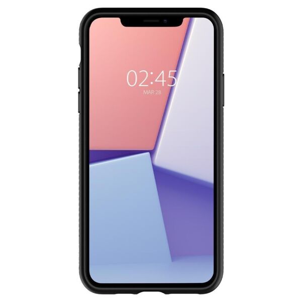 Spigen iPhone 11 Pro ile Uyumlu Kılıf Liquid Air Matte Black