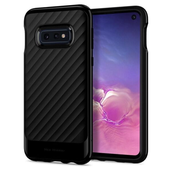 Spigen Galaxy S10e ile Uyumlu Kılıf Neo Hybrid Midnight Black
