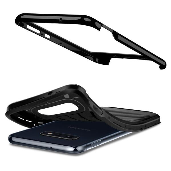 Spigen Galaxy S10e ile Uyumlu Kılıf Neo Hybrid Midnight Black
