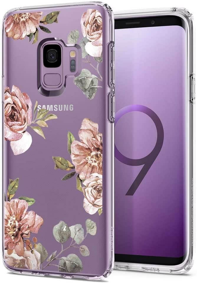 Spigen Galaxy S9 ile Uyumlu Kılıf Liquid Crystal Blossom Flower