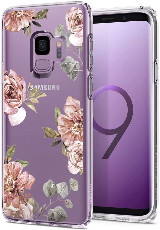 Spigen Galaxy S9 ile Uyumlu Kılıf Liquid Crystal Blossom Flower