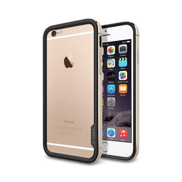 Spigen iPhone 6 Plus/6s Plus ile Uyumlu Kılıf Neo Hybrid EX Metal Champagne Gold