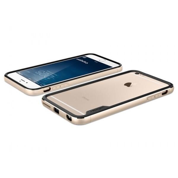 Spigen iPhone 6 Plus/6s Plus ile Uyumlu Kılıf Neo Hybrid EX Metal Champagne Gold