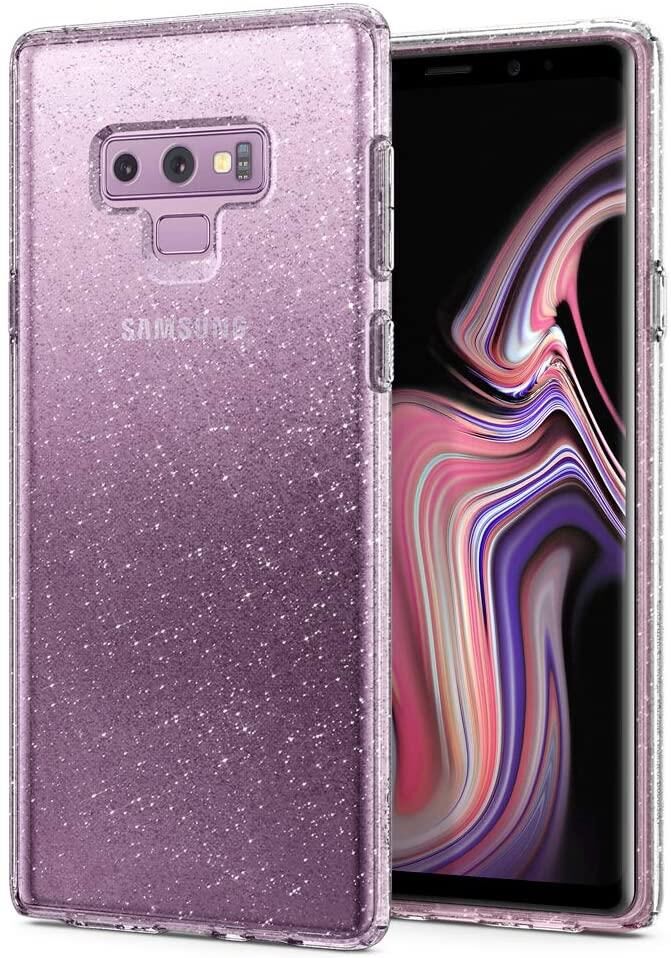 Spigen Galaxy Note 9 ile Uyumlu Kılıf Liquid Crystal Glitter Rose Quartz