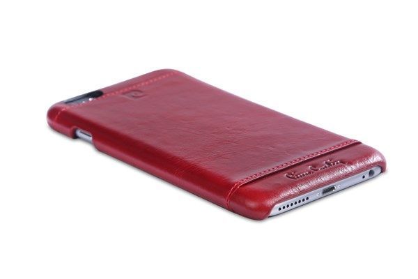 Pierre Cardin iPhone 6 Plus ile Uyumlu Deri Arka Koruma Paneli Kırmızı PCL-P03
