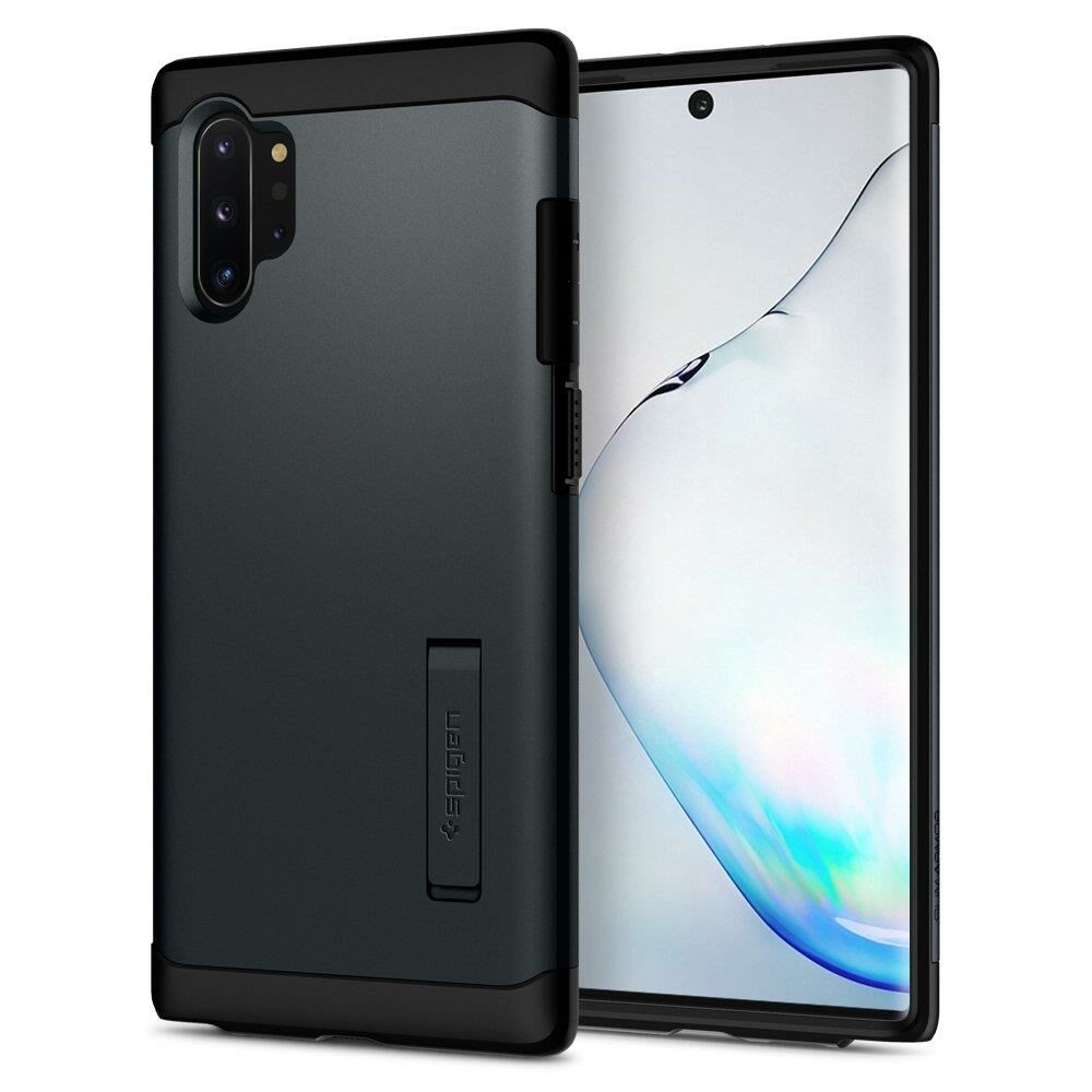 Spigen Galaxy Note 10 Plus ile Uyumlu Kılıf Slim Armor Metal Slate