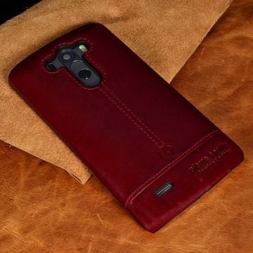 Pierre Cardin G4 ile Uyumlu Deri Arka Koruma Paneli Kırmızı PCL-P03