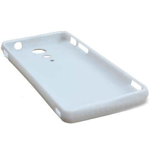 Xperia TX LT29i ile Uyumlu Deluxe Silikon Kılıf Beyaz