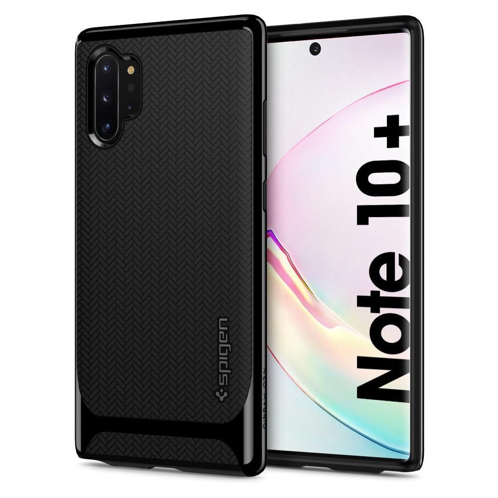 Spigen Galaxy Note 10 Plus ile Uyumlu Kılıf Neo Hybrid Shiny Black