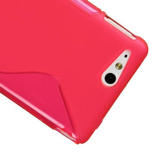 Xperia Go ile Uyumlu S Desenli Şeffaf Silikon Kılıf Pembe Renk