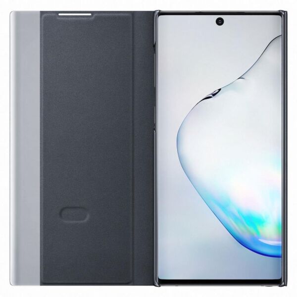 Galaxy Note 10 ile Uyumlu Clear View KılıfSiyah EF-ZN970CBEGWW
