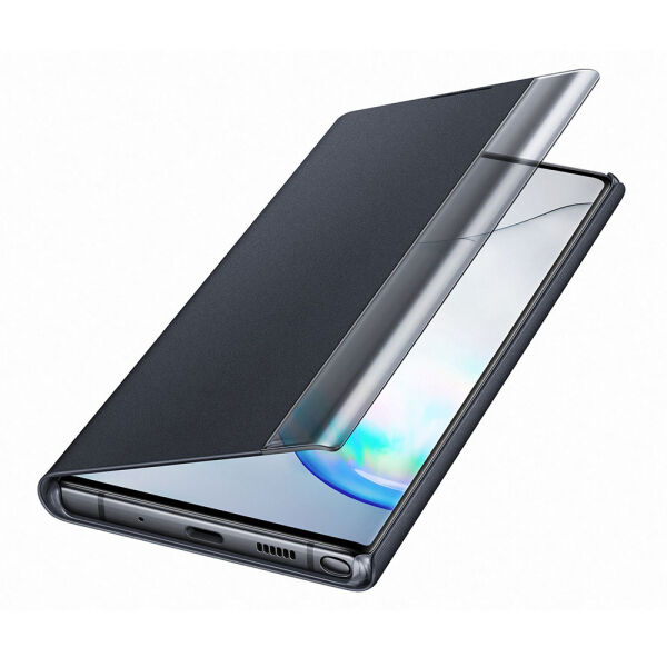 Galaxy Note 10 ile Uyumlu Clear View KılıfSiyah EF-ZN970CBEGWW