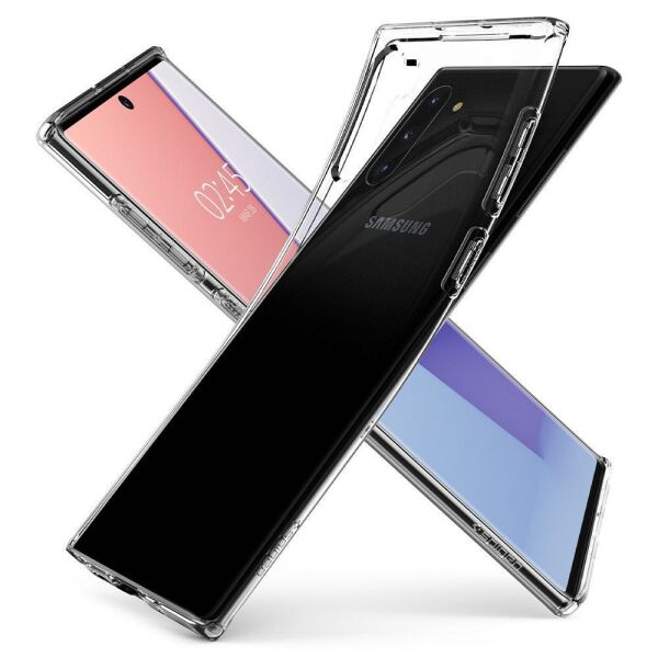 Spigen Galaxy Note 10 Plus ile Uyumlu Kılıf Liquid Crystal Crystal Clear