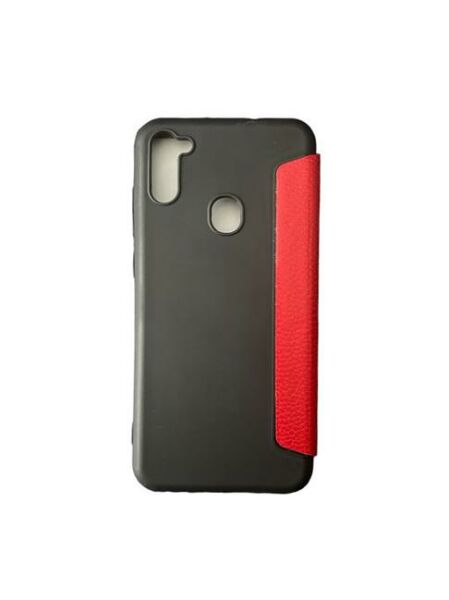 Jopus Galaxy M11 ile Uyumlu Premium Kapaklı Kılıf Koyu Kırmızı