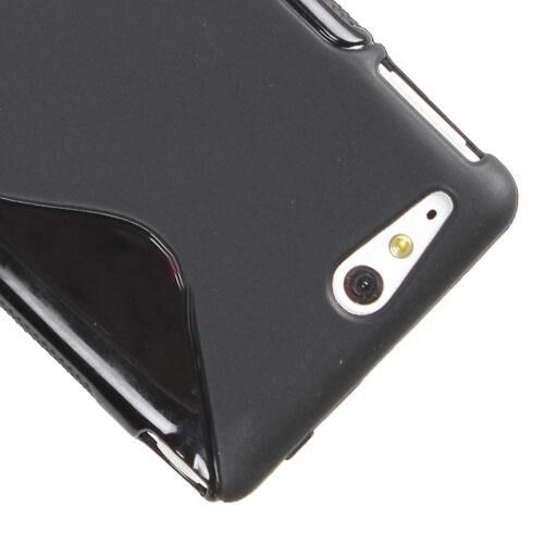 Xperia Go ile Uyumlu S Desenli Şeffaf Silikon Kılıf Siyah Renk