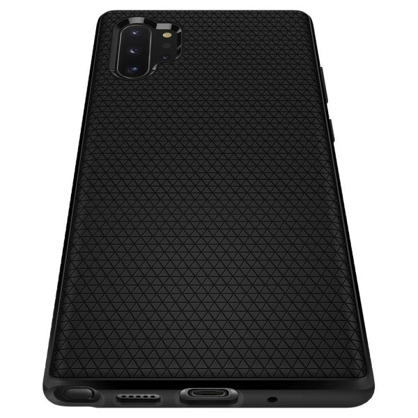 Spigen Galaxy Note 10 Plus ile Uyumlu Kılıf Liquid Air Matte Black