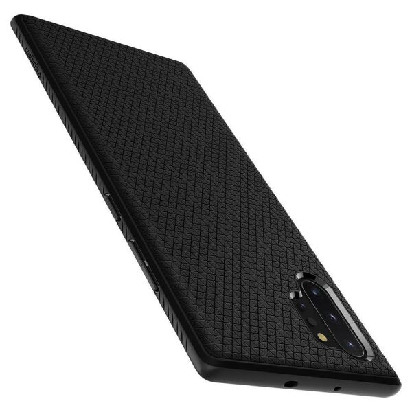 Spigen Galaxy Note 10 Plus ile Uyumlu Kılıf Liquid Air Matte Black